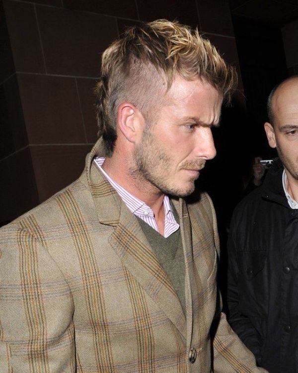 David Beckham corte de cabelo mullet