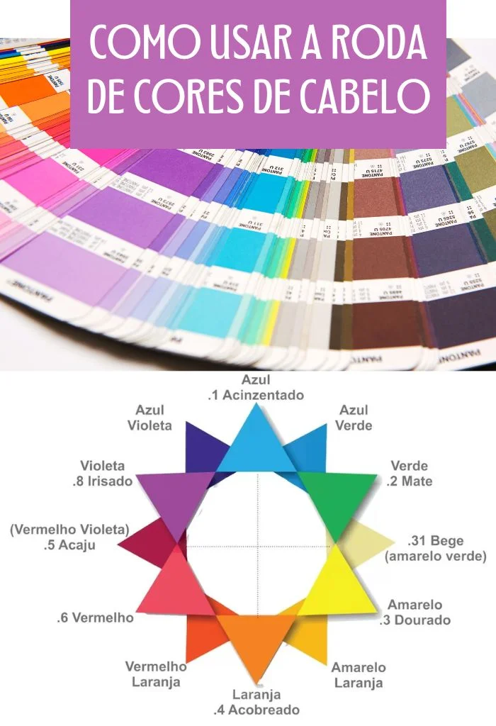 como usar a roda de cores do cabelo