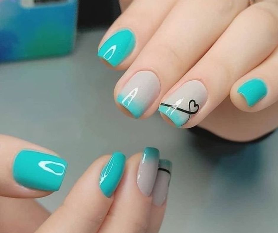 Unhas Decoradas Azul Turquesa: 10 Tendências Imperdíveis 7 Unhas decoradas azul turquesa 01