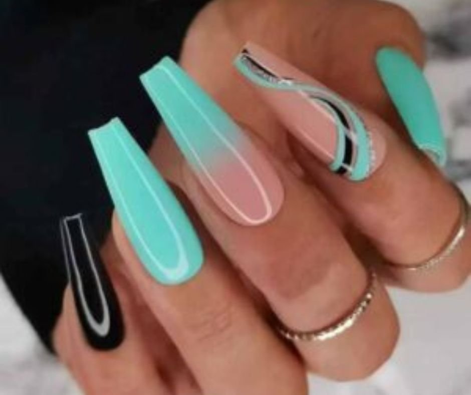 Unhas Decoradas Azul Turquesa: 10 Tendências Imperdíveis 9 Unhas decoradas azul turquesa 03