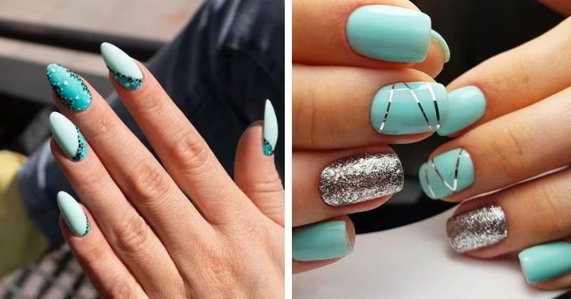 Unhas Decoradas Azul Turquesa: 10 Tendências Imperdíveis 6 Unhas decoradas azul turquesa 1
