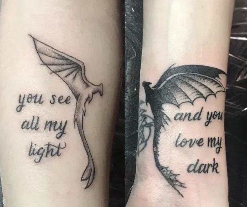 Tatuagem De Casal Pequena: 50 Ideias Delicadas E Significativas 24 tatuagem de casal pequena My other half