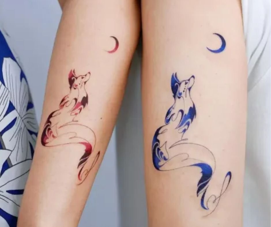 Tatuagem De Casal Pequena: 50 Ideias Delicadas E Significativas 34 tatuagem de casal pequena Raposas