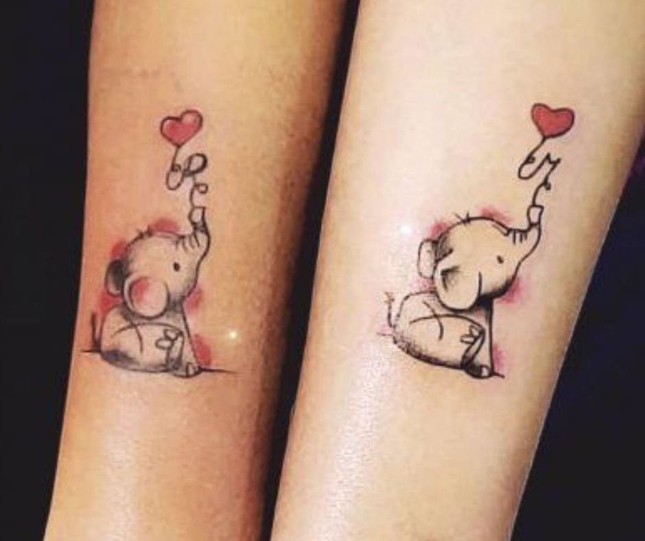 Tatuagem De Casal Pequena: 50 Ideias Delicadas E Significativas 29 tatuagem de casal pequena elefantes