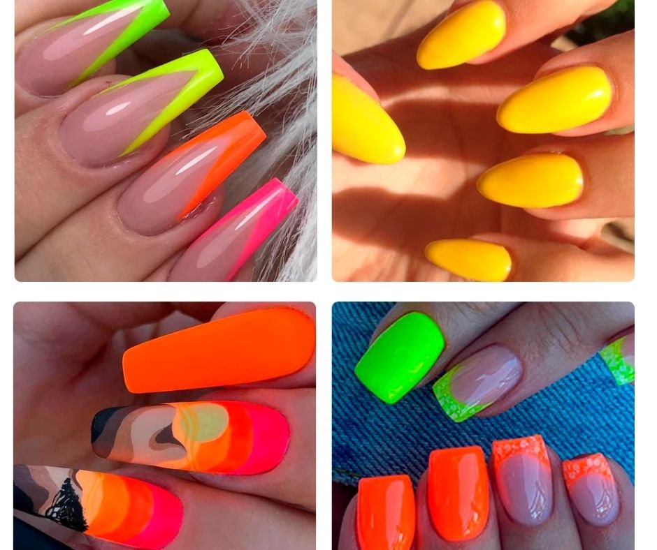 Unhas De Fibra De Vidro Decoradas: 10 Tendências Incríveis 15 unhas de fibra de vidro Cores vibrantes